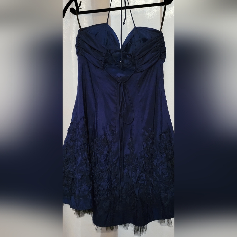 * XSCAPE royal blue cocktail dress Final Discount - Picture 5 of 9